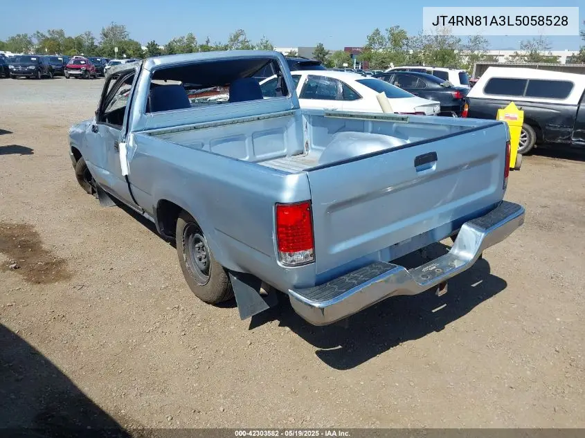 1990 Toyota Pickup 1/2 Ton Short Wheelbase VIN: JT4RN81A3L5058528 Lot: 42303582