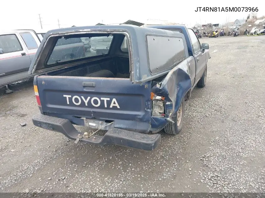 1991 Toyota Pickup 1/2 Ton Short Wheelbase VIN: JT4RN81A5M0073966 Lot: 41828195