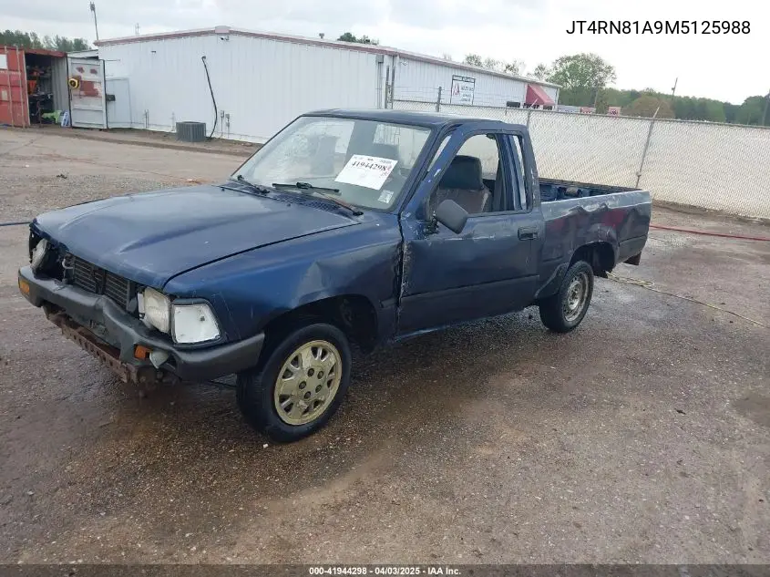 1991 Toyota Pickup 1/2 Ton Short Wheelbase VIN: JT4RN81A9M5125988 Lot: 41944298