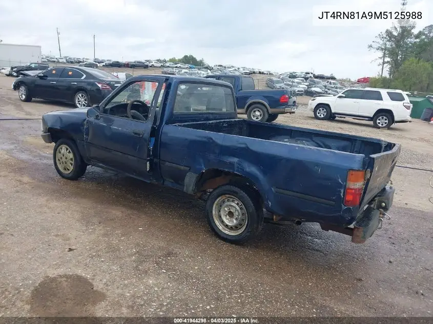 1991 Toyota Pickup 1/2 Ton Short Wheelbase VIN: JT4RN81A9M5125988 Lot: 41944298