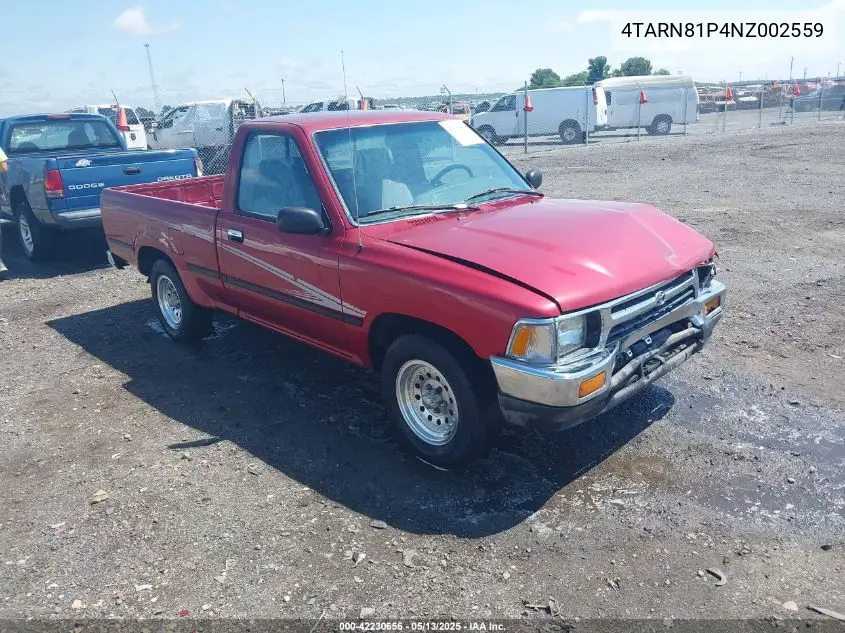 1992 Toyota Pickup 1/2 Ton Sht Wheelbase Dlx VIN: 4TARN81P4NZ002559 Lot: 42230656