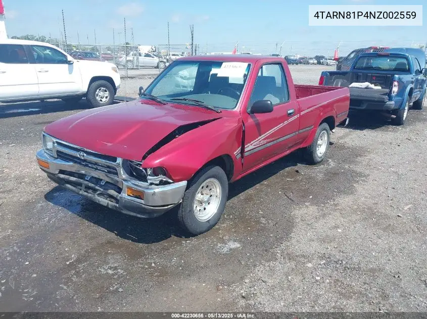 1992 Toyota Pickup 1/2 Ton Sht Wheelbase Dlx VIN: 4TARN81P4NZ002559 Lot: 42230656
