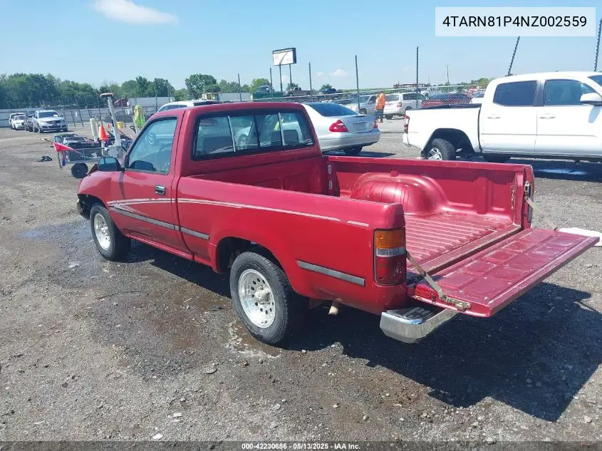 1992 Toyota Pickup 1/2 Ton Sht Wheelbase Dlx VIN: 4TARN81P4NZ002559 Lot: 42230656