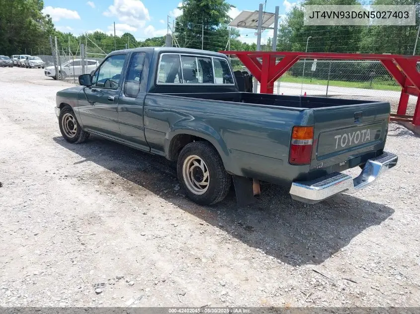 1992 Toyota Pickup 1/2 Ton Ex Lng Whlbse Dlx VIN: JT4VN93D6N5027403 Lot: 42402045