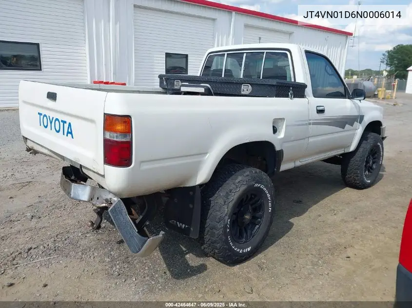 1992 Toyota Pickup 1/2 Ton Sht Wheelbase Dlx VIN: JT4VN01D6N0006014 Lot: 42464647