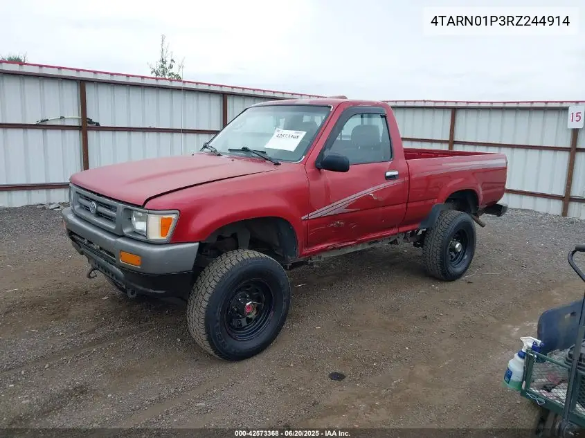 1994 Toyota Pickup 1/2 Ton Short Whlbse Dx VIN: 4TARN01P3RZ244914 Lot: 42573368