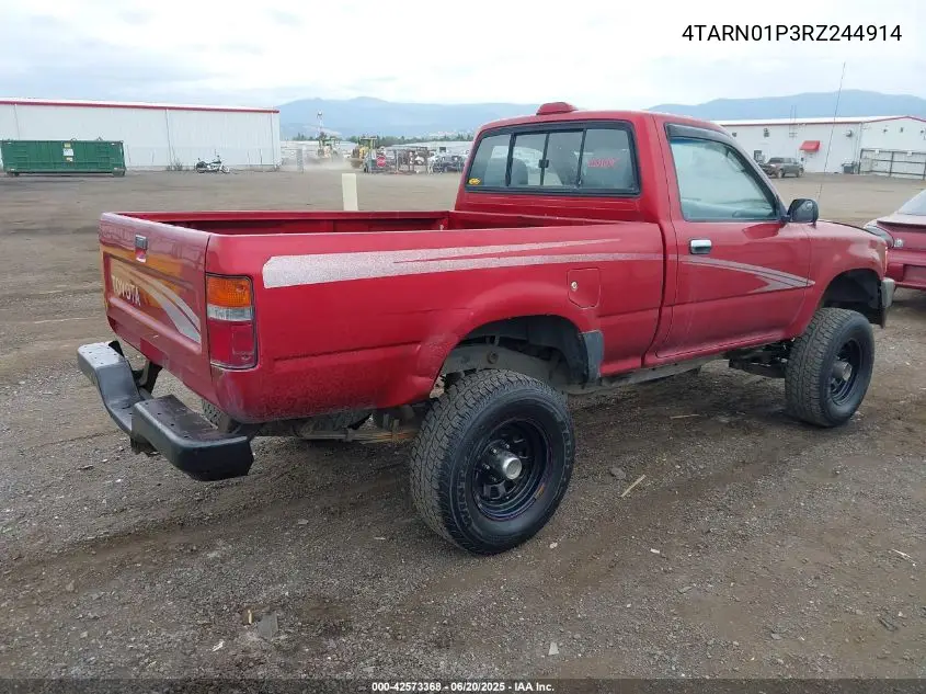 1994 Toyota Pickup 1/2 Ton Short Whlbse Dx VIN: 4TARN01P3RZ244914 Lot: 42573368