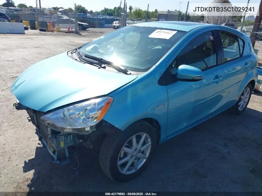 2012 Toyota Prius C Four VIN: JTDKDTB35C1029241 Lot: 42179562