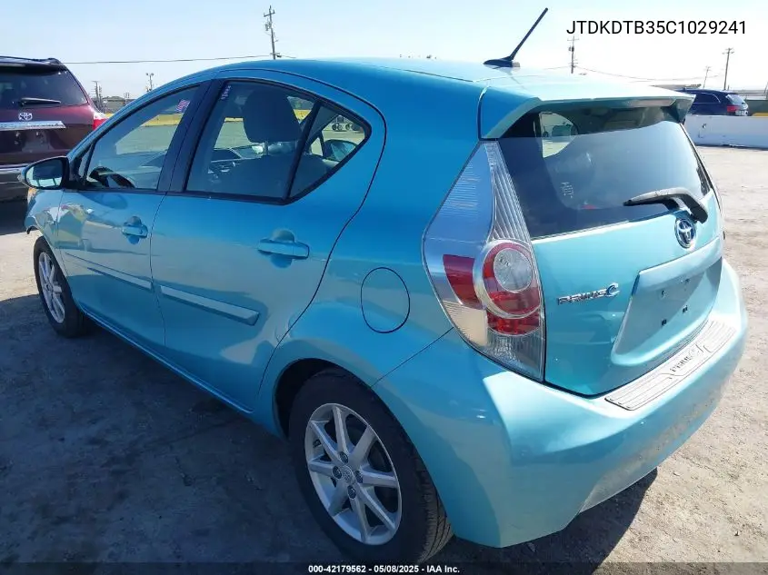 2012 Toyota Prius C Four VIN: JTDKDTB35C1029241 Lot: 42179562