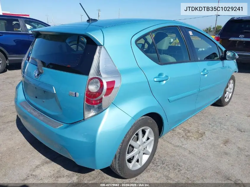 2012 Toyota Prius C Four VIN: JTDKDTB35C1029241 Lot: 42179562