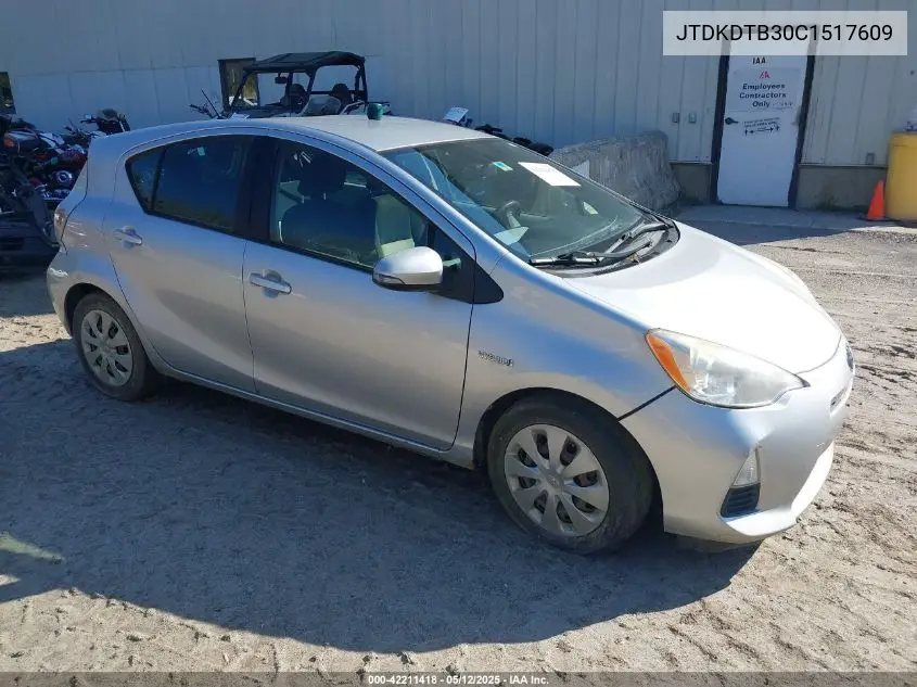 2012 Toyota Prius C Two VIN: JTDKDTB30C1517609 Lot: 42211418
