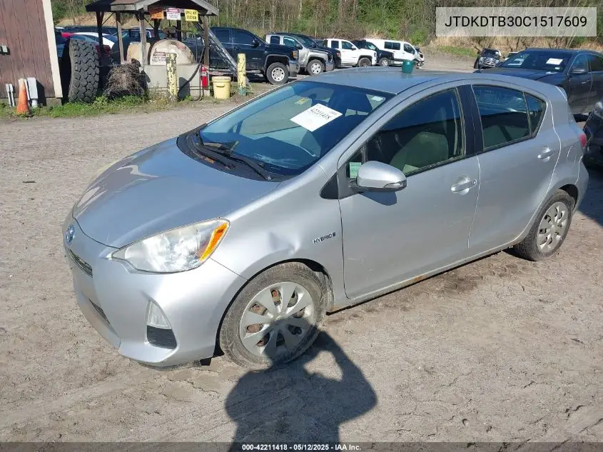 2012 Toyota Prius C Two VIN: JTDKDTB30C1517609 Lot: 42211418