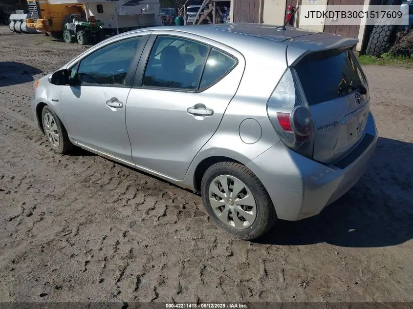 2012 Toyota Prius C Two VIN: JTDKDTB30C1517609 Lot: 42211418