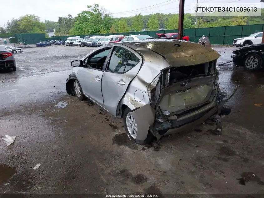 2012 Toyota Prius C Three VIN: JTDKDTB34C1009613 Lot: 42223025