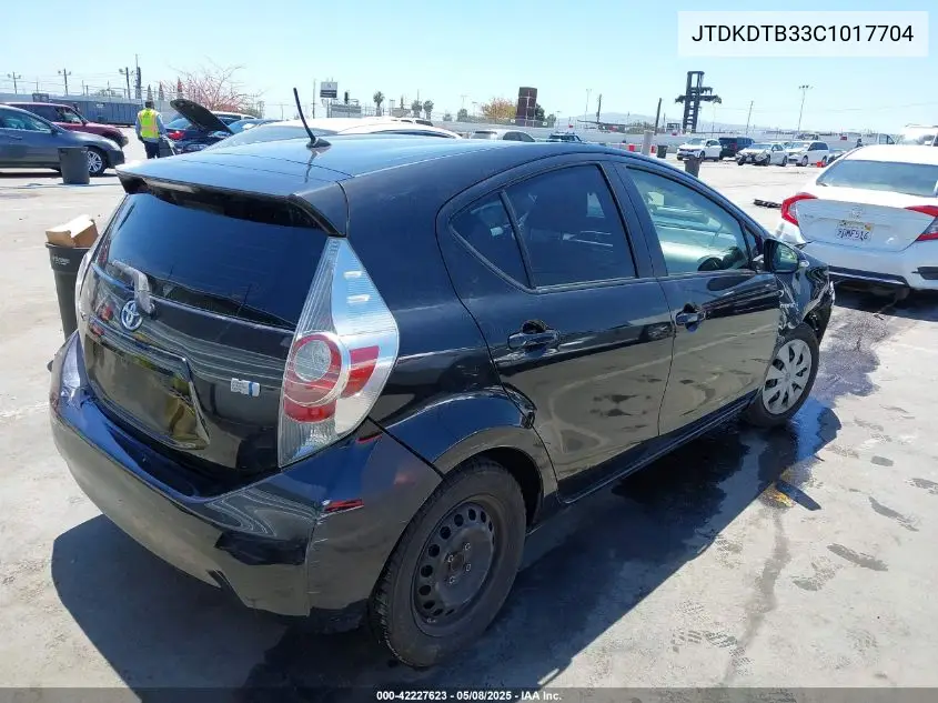 2012 Toyota Prius C Two VIN: JTDKDTB33C1017704 Lot: 42227623