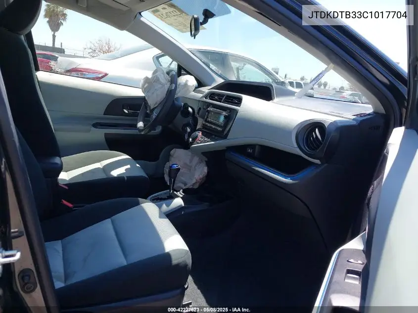2012 Toyota Prius C Two VIN: JTDKDTB33C1017704 Lot: 42227623