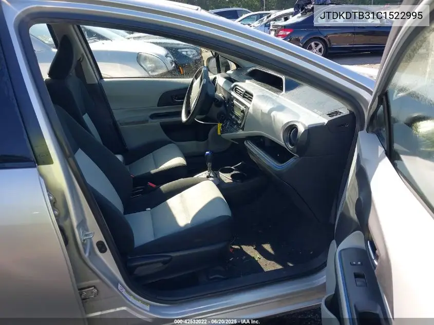 2012 Toyota Prius C Two VIN: JTDKDTB31C1522995 Lot: 42532022