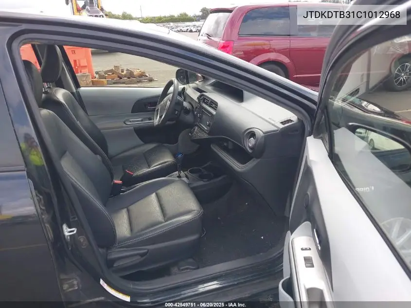 2012 Toyota Prius C Four VIN: JTDKDTB31C1012968 Lot: 42549751