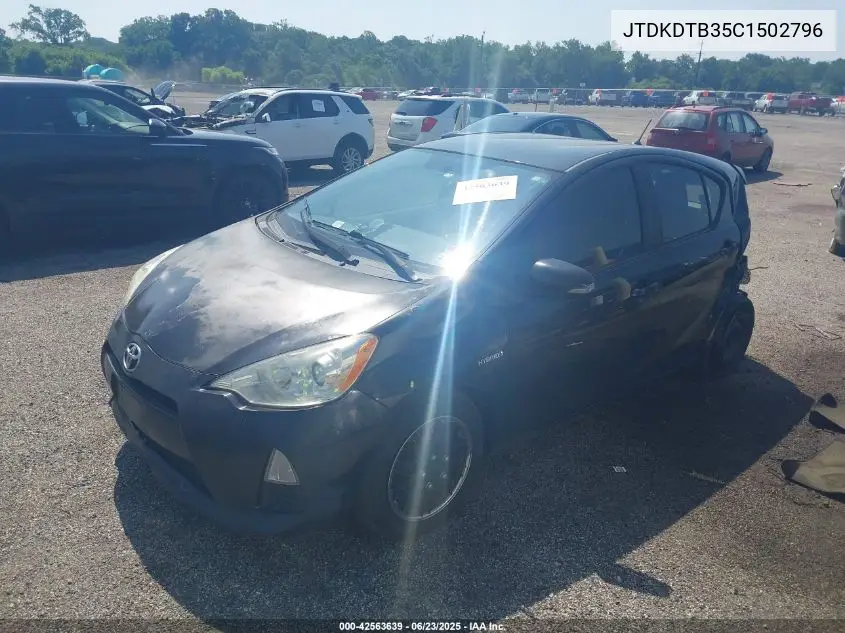 2012 Toyota Prius C Two VIN: JTDKDTB35C1502796 Lot: 42563639