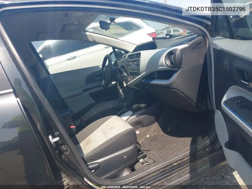 2012 Toyota Prius C Two VIN: JTDKDTB35C1502796 Lot: 42563639