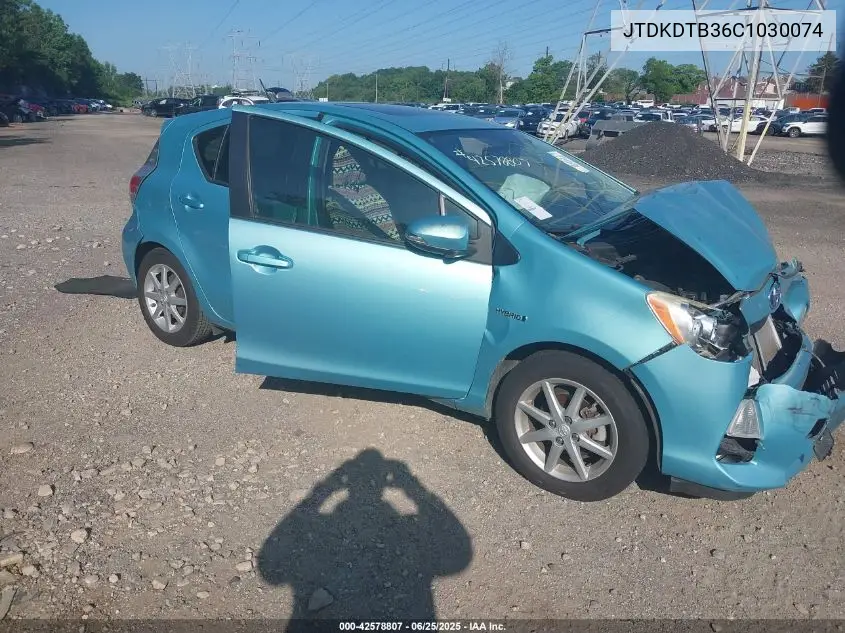 2012 Toyota Prius C VIN: JTDKDTB36C1030074 Lot: 42578807