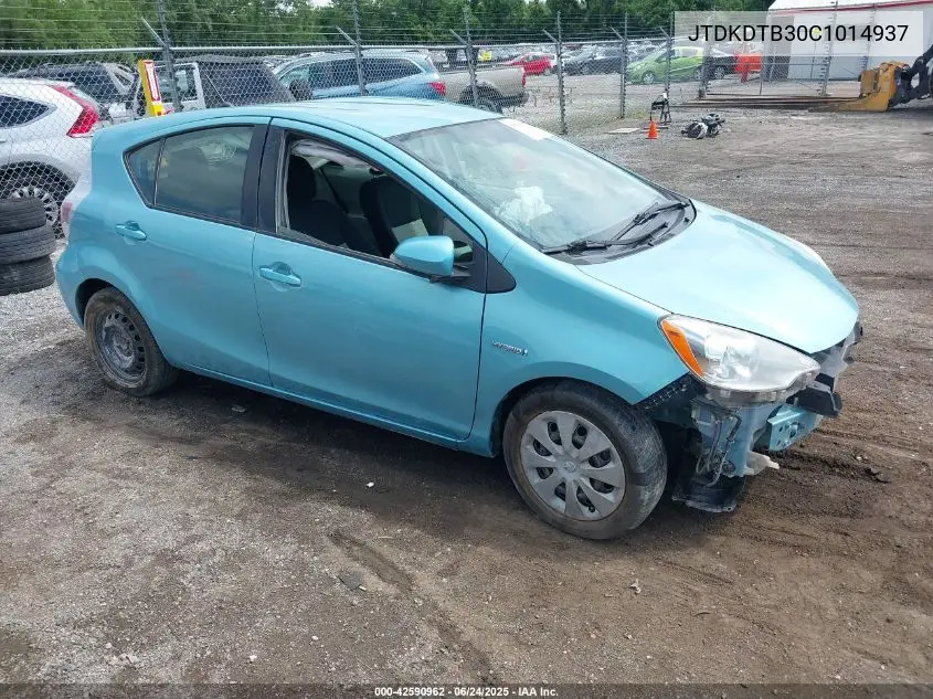 2012 Toyota Prius C Two VIN: JTDKDTB30C1014937 Lot: 42590962