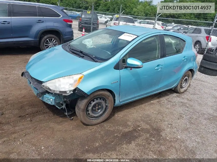 2012 Toyota Prius C Two VIN: JTDKDTB30C1014937 Lot: 42590962