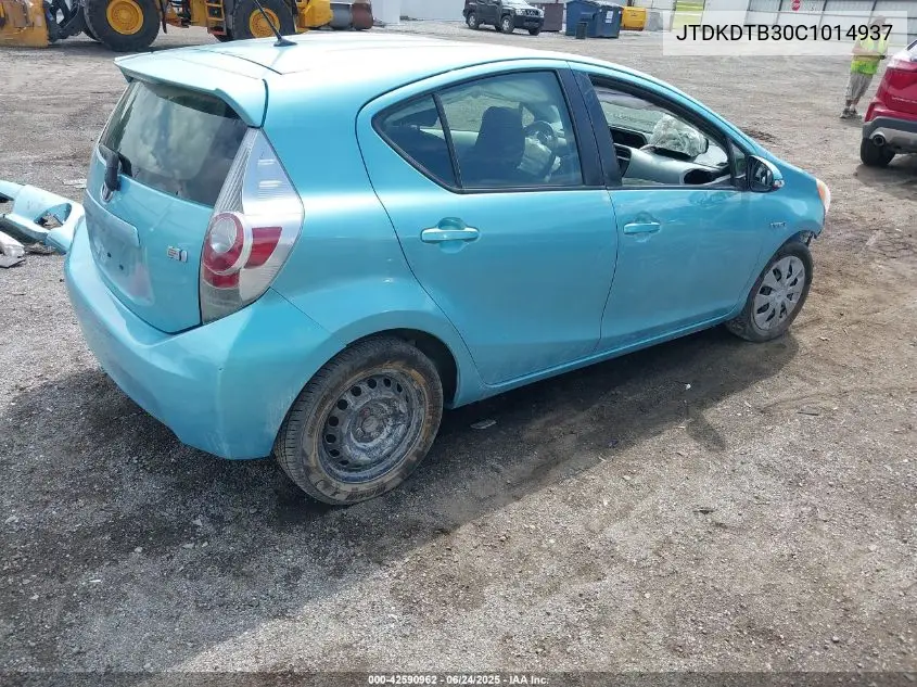2012 Toyota Prius C Two VIN: JTDKDTB30C1014937 Lot: 42590962