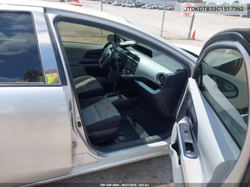 2012 Toyota Prius C Two VIN: JTDKDTB33C1517362 Lot: 42614894