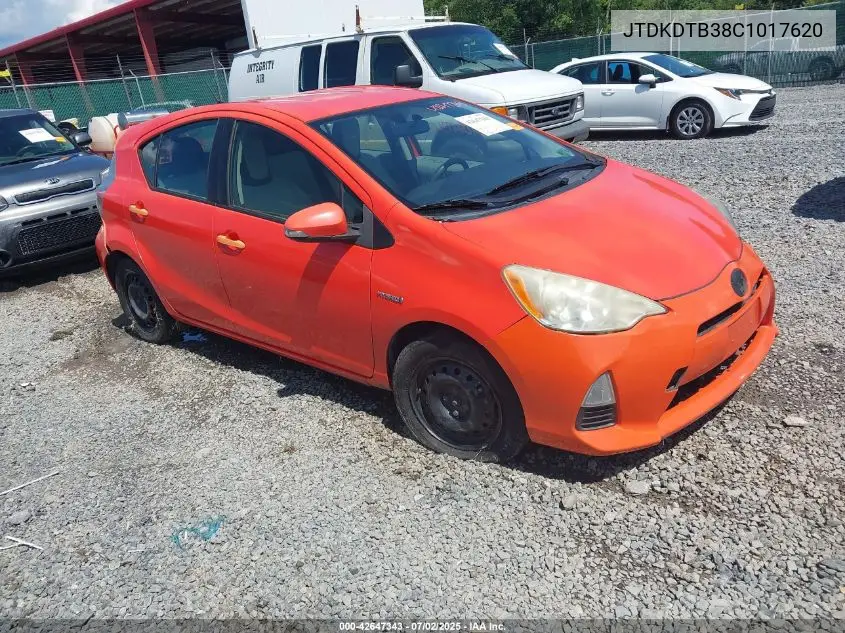 2012 Toyota Prius C One VIN: JTDKDTB38C1017620 Lot: 42647343