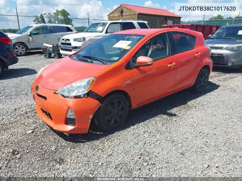 2012 Toyota Prius C One VIN: JTDKDTB38C1017620 Lot: 42647343