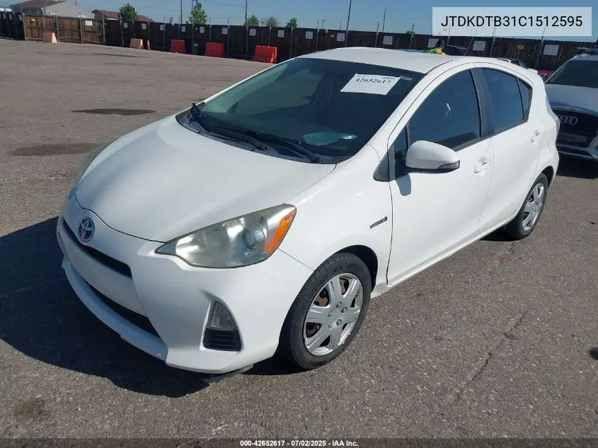 2012 Toyota Prius C One VIN: JTDKDTB31C1512595 Lot: 42652617