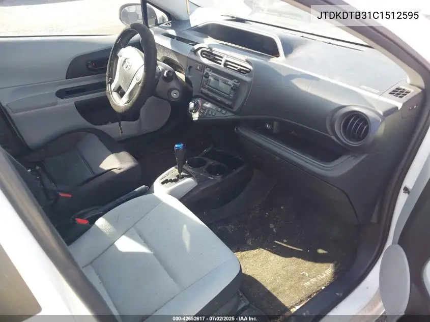 2012 Toyota Prius C One VIN: JTDKDTB31C1512595 Lot: 42652617