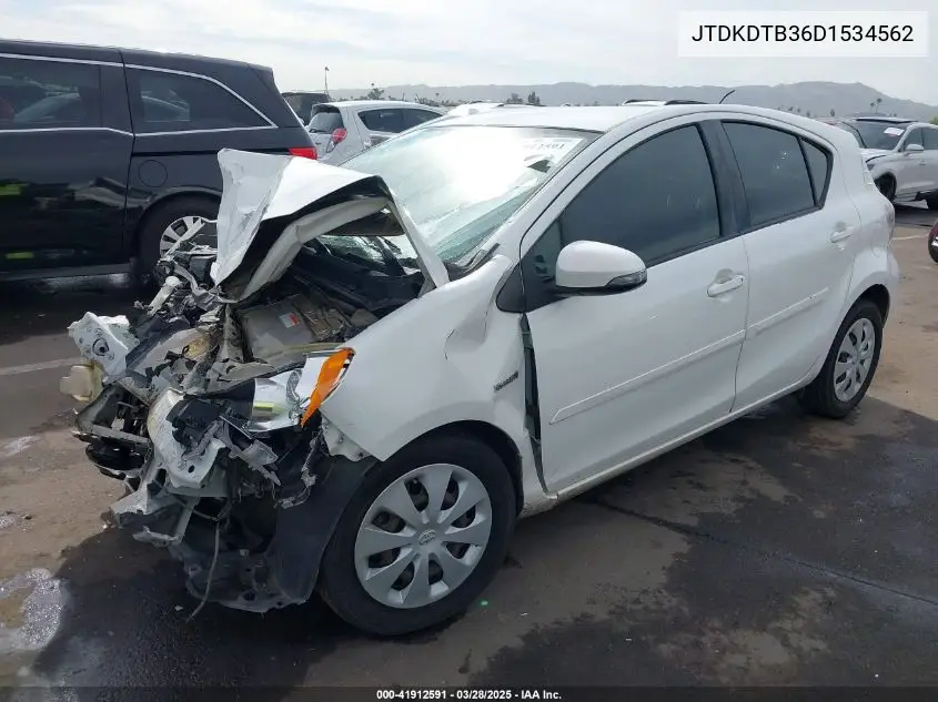 2013 Toyota Prius C Two VIN: JTDKDTB36D1534562 Lot: 41912591