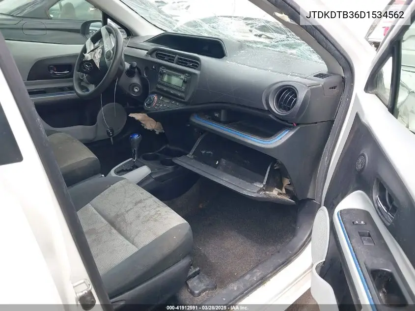 2013 Toyota Prius C Two VIN: JTDKDTB36D1534562 Lot: 41912591