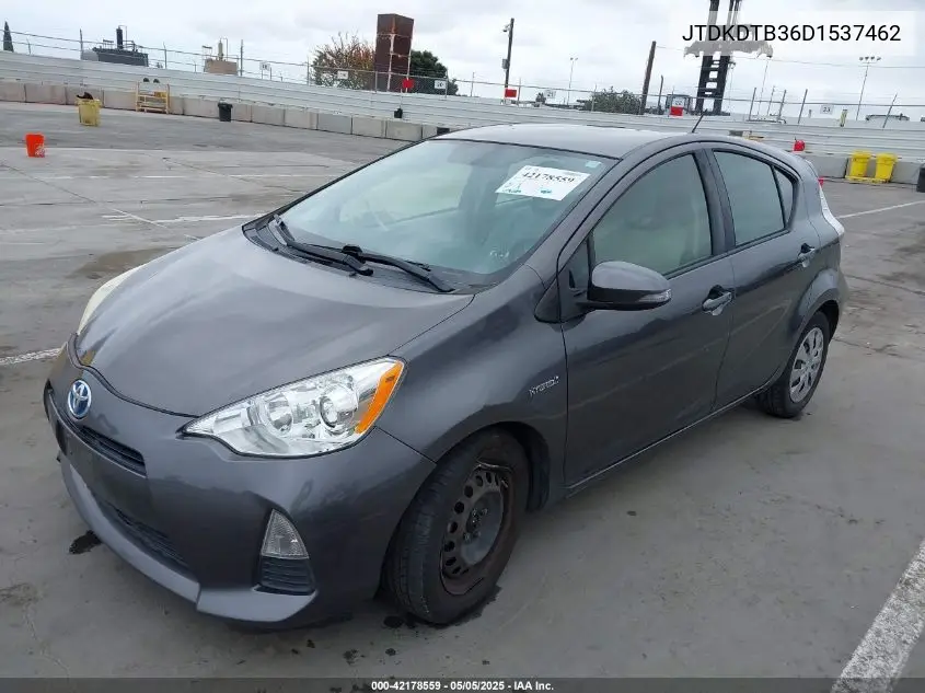 2013 Toyota Prius C One VIN: JTDKDTB36D1537462 Lot: 42178559