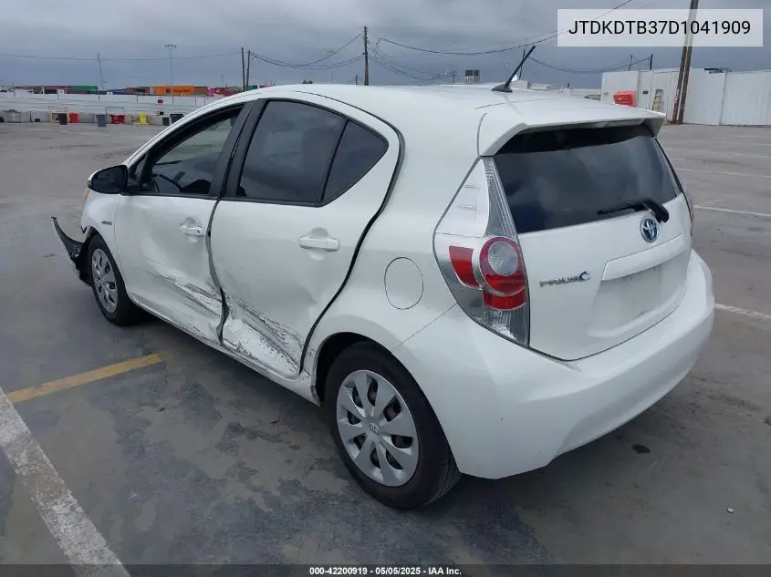 2013 Toyota Prius C One VIN: JTDKDTB37D1041909 Lot: 42200919