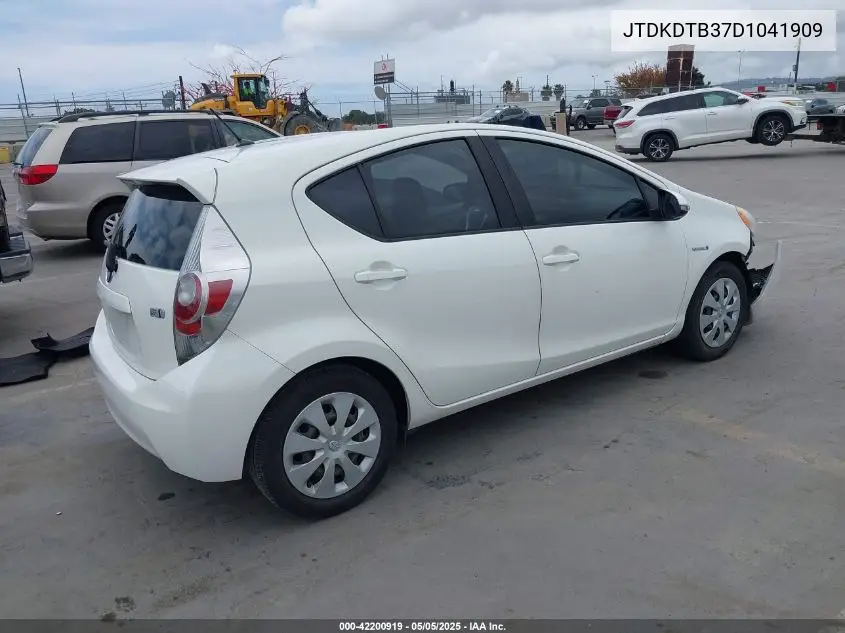 2013 Toyota Prius C One VIN: JTDKDTB37D1041909 Lot: 42200919