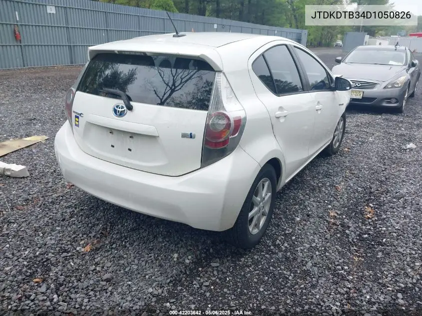 2013 Toyota Prius C Four VIN: JTDKDTB34D1050826 Lot: 42203642