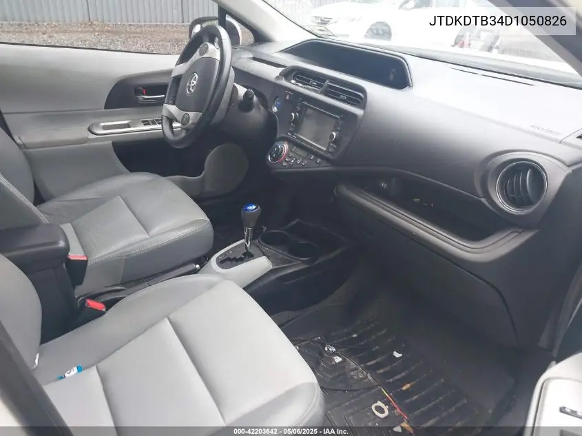 2013 Toyota Prius C Four VIN: JTDKDTB34D1050826 Lot: 42203642