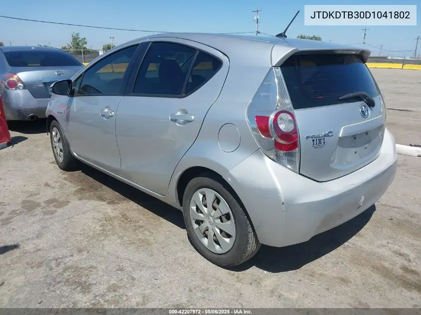 2013 Toyota Prius C Two VIN: JTDKDTB30D1041802 Lot: 42207972