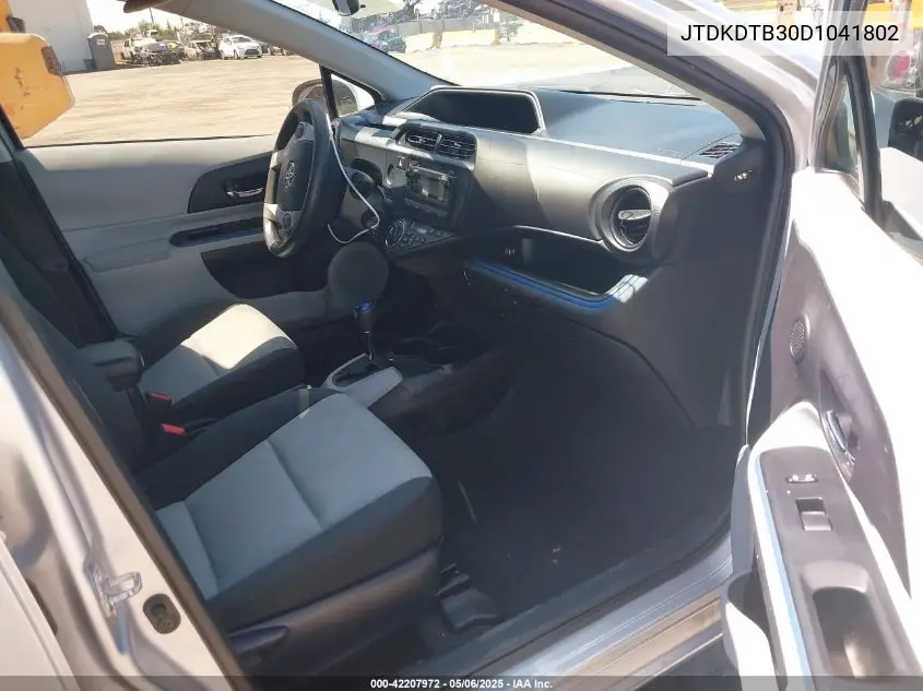 2013 Toyota Prius C Two VIN: JTDKDTB30D1041802 Lot: 42207972