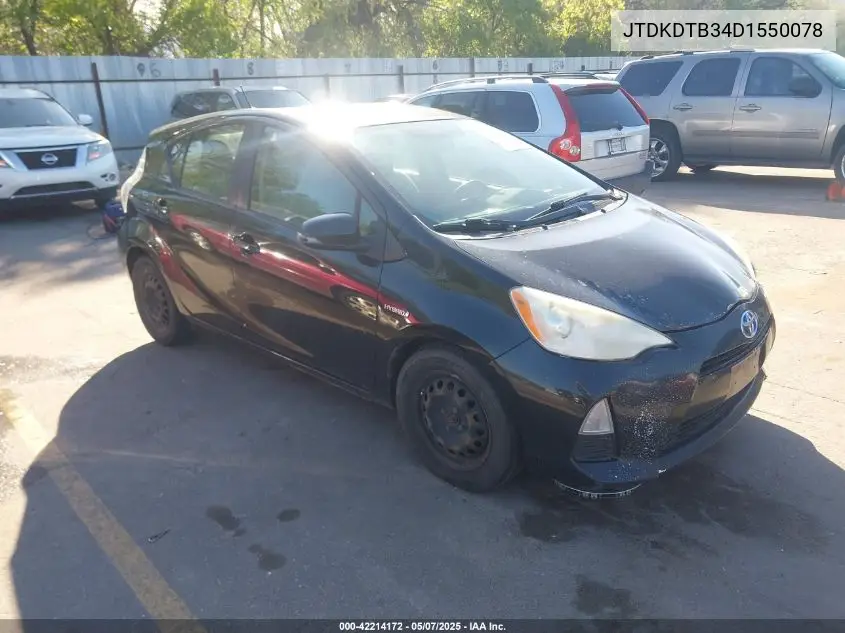 2013 Toyota Prius C One VIN: JTDKDTB34D1550078 Lot: 42214172