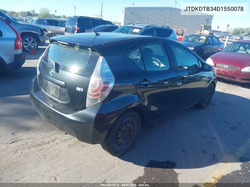 2013 Toyota Prius C One VIN: JTDKDTB34D1550078 Lot: 42214172
