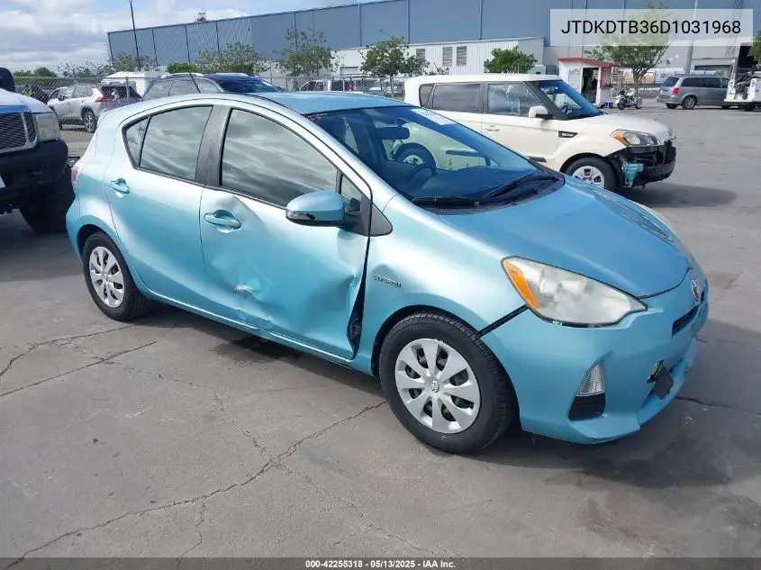 2013 Toyota Prius C One VIN: JTDKDTB36D1031968 Lot: 42255318