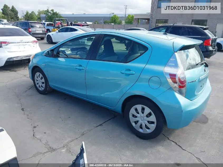 2013 Toyota Prius C One VIN: JTDKDTB36D1031968 Lot: 42255318