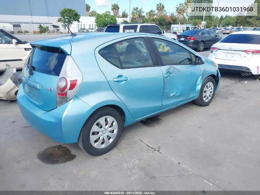 2013 Toyota Prius C One VIN: JTDKDTB36D1031968 Lot: 42255318