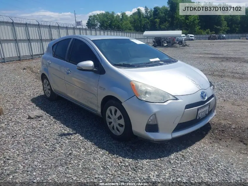 2013 Toyota Prius C Two VIN: JTDKDTB37D1037102 Lot: 42259479