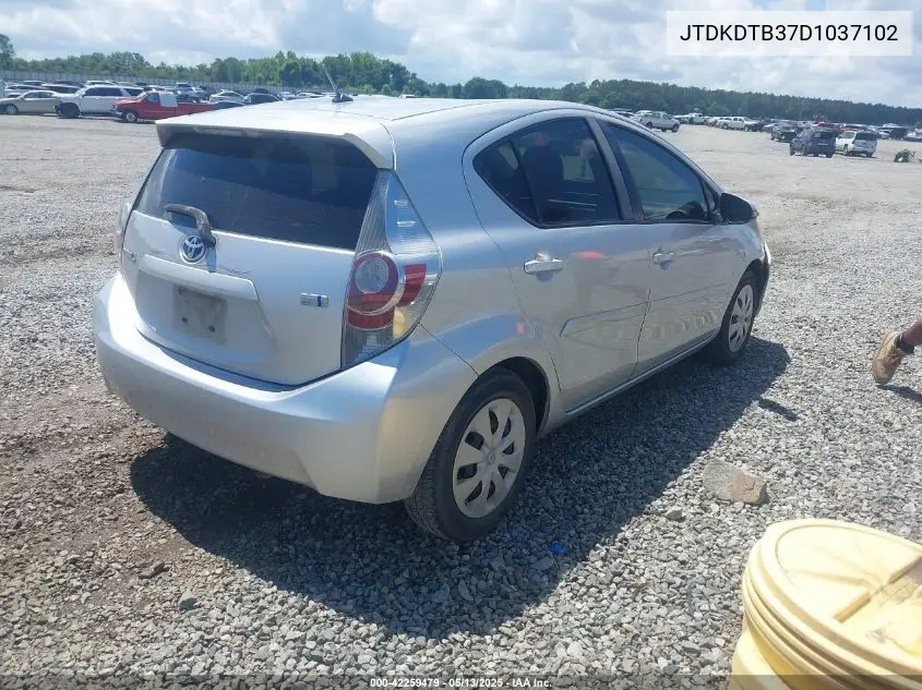 2013 Toyota Prius C Two VIN: JTDKDTB37D1037102 Lot: 42259479