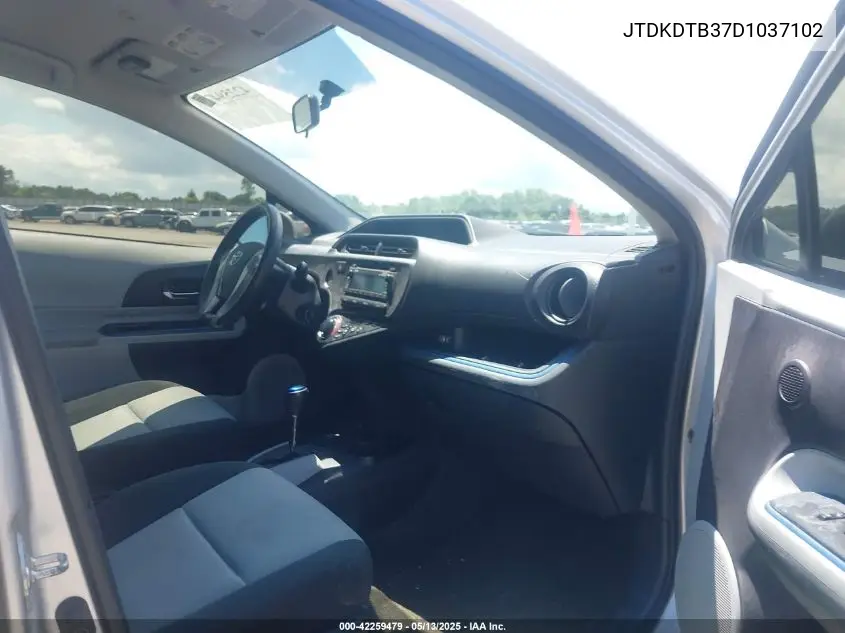 2013 Toyota Prius C Two VIN: JTDKDTB37D1037102 Lot: 42259479